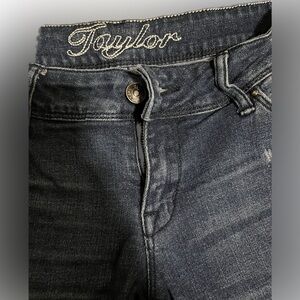 Vintage Delia’s Taylor Midnight Blue Distressed Denim Pants Y2K